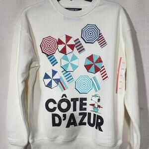 Peanuts Snoopy Cote D'Azur Graphic Sweatshirt' women's XXS